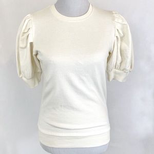 Frame Denim NWT Balloon Puff Sleeves Sweatshirt S